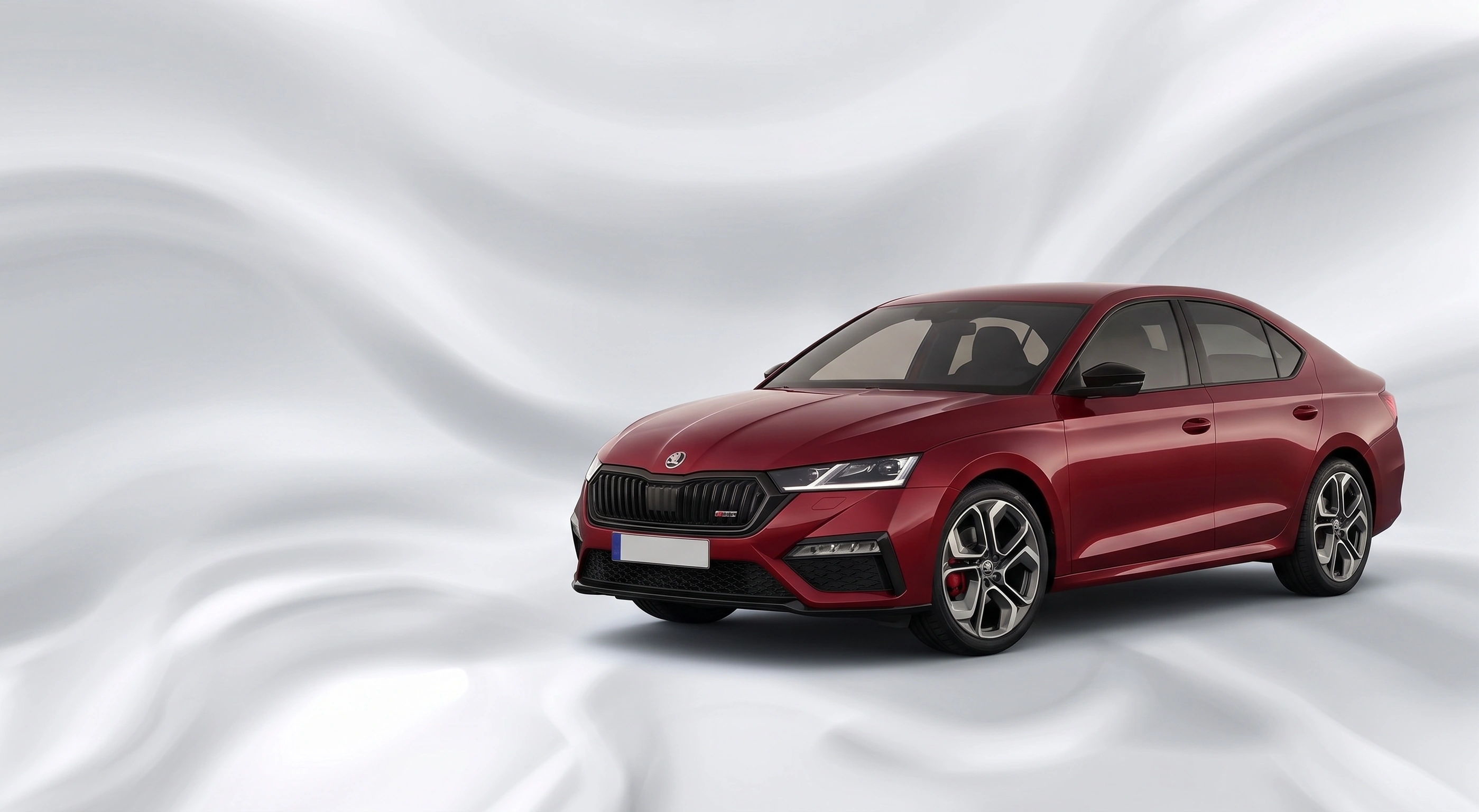Piros Škoda Octavia